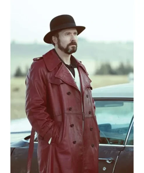 Brad Mann Fargo Gale Kitchen Maroon Trench Coat 510x638 1
