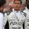 Brad Pitt F1 White and Black Racer Jacket
