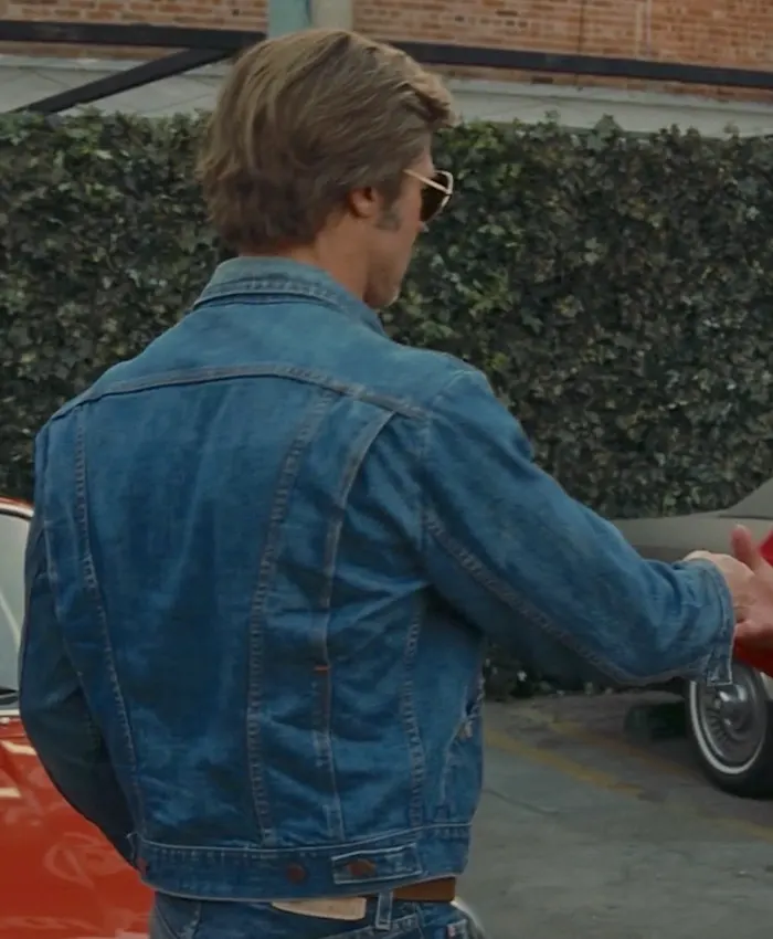 Brad Pitt Once Upon A Time In Hollywood Denim Jacket Back View