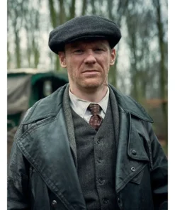 Brian Gleeson Peaky Blinders Black Leather Trench Coat