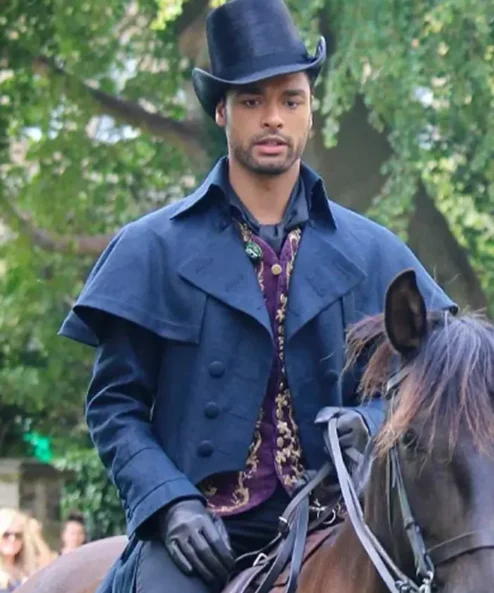 Bridgerton Season 02 Simon Basset Blue Cotton Duster Coat