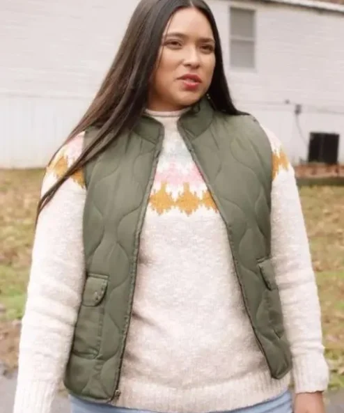 Briza Covarrubias Found 2023 Green Puffer Vest