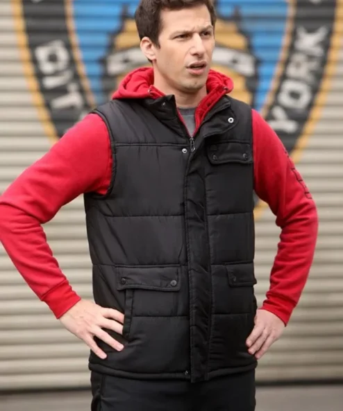 Brooklyn Nine-Nine Jake Peralta Parachute Puffer Black Vest