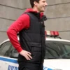 Brooklyn Nine-Nine Jake Peralta Parachute Puffer Black Vest side look