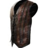 Purchase Men and Women Brown Crocodile Leather Vest For Men and Women