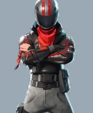 Burnout Helmet Fortnite Black Leather Jacket