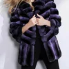 Buy Chinchilla Fur Purple Coat For Women