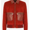 Buy-Joe-Burrow-Maroon-Leather-Bomber-Jacket