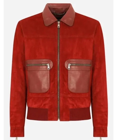 Buy-Joe-Burrow-Maroon-Leather-Bomber-Jacket