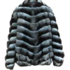 Buy Now Chinchilla Fur Blue And Black Coat For Men And Women
