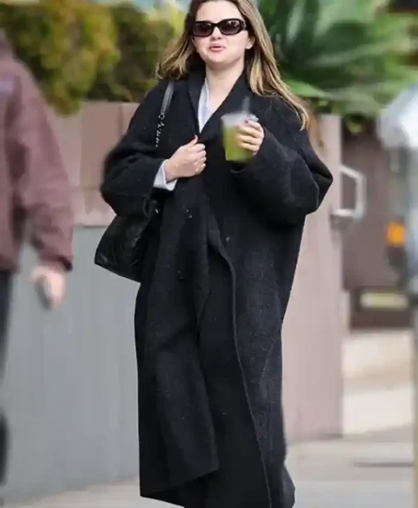 Buy Selena Gomez 2023 Grey Trench Coat