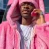 Cam ron Pink Fur Jacket Closeup