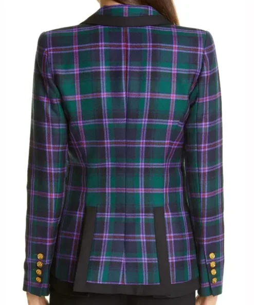 Camila Mendes Riverdale S05 Tartan Blazer back look