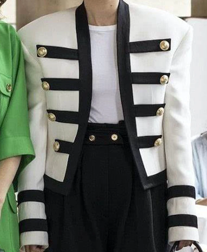 Camille Emily In Paris Military Jacket Front Look