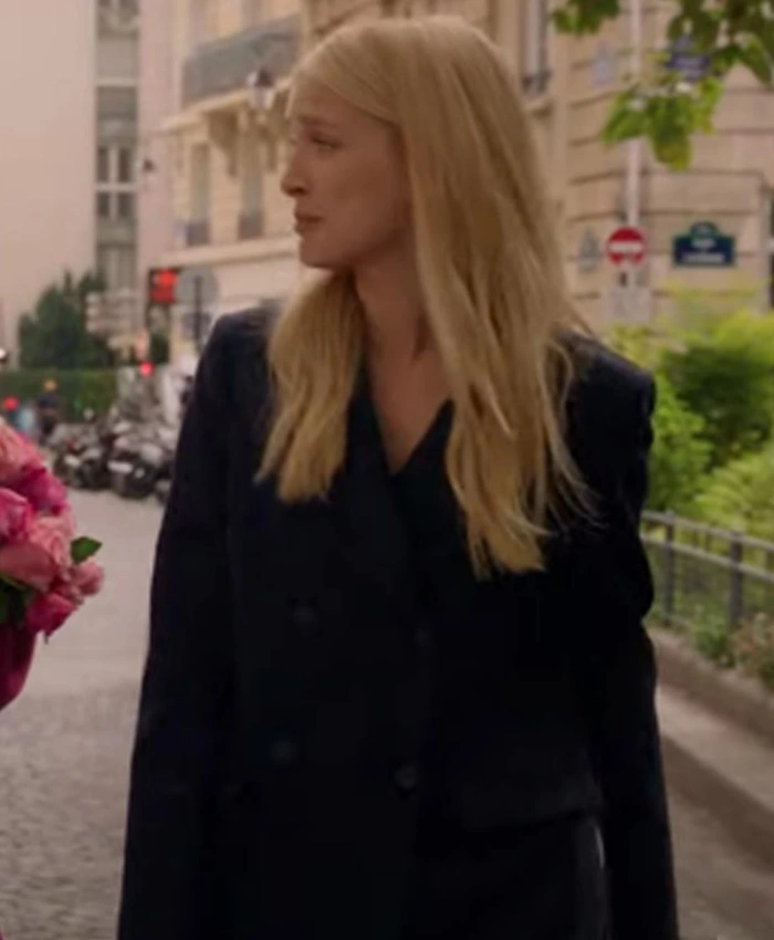 Camille Emily in Paris Black Wool Coat