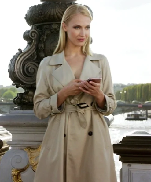 Camille Emily in Paris White Trench Coat