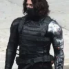 Captain America Civil War Bucky Barnes Winter Soldier Black Jacket