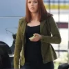 Captain America The Winter Soldier Black Widow Green Jacket