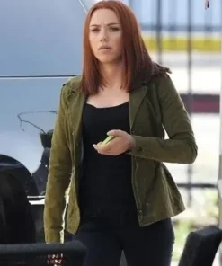 Captain America The Winter Soldier Black Widow Green Jacket