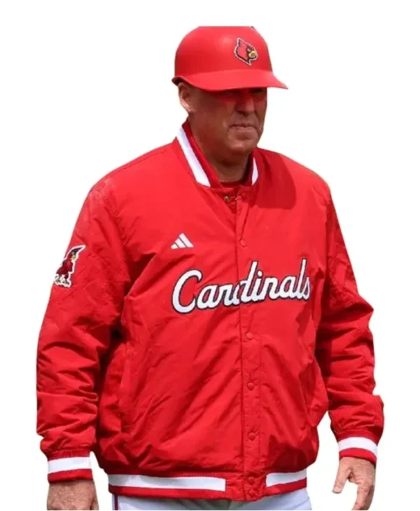 Cardinals Jeff Brohm Varsity Red Jacket