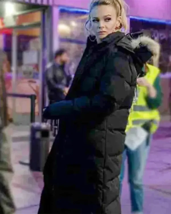 Carey Mulligan Promising Young Woman Black Puffer Coat