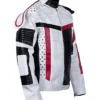 Carlos Movie Descendants 3 Cameron Boyce White Red Cosplay PU and Real Leather Jacket For Men and Women