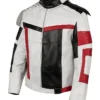 Buy Now Carlos Descendants 3 White Red Cosplay Leather Jacket