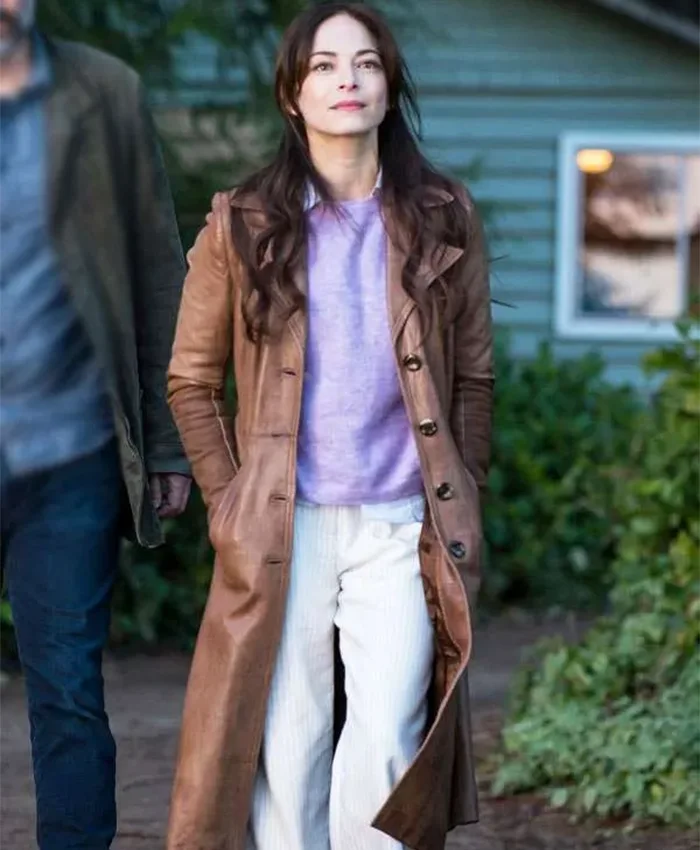 Cassandra Lee Brown Leather Coat