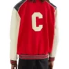 Celine-Red-and-White-Varsity-Jacket