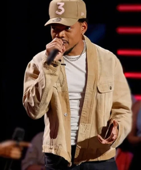 Chance The Rapper The Voice S25 Denim Beige Jacket