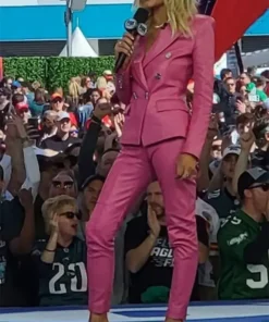 Charissa Thompson Super Bowl Pink Suit