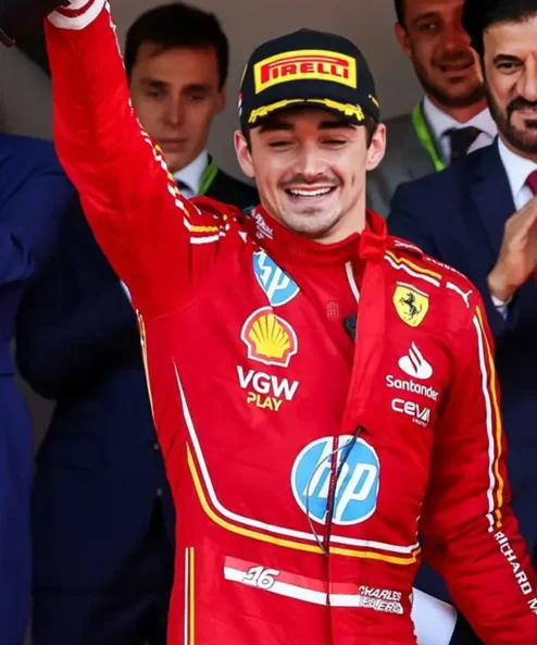 Charles Leclerc Ferrari Team Red Cotton Jumpsuit