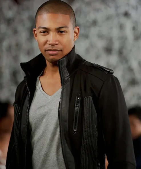 Charles Michael Davis The Originals Leather Black Jacket