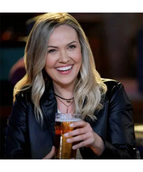 Chesapeake Shores Emilie Ullerup Black Leather Jacket