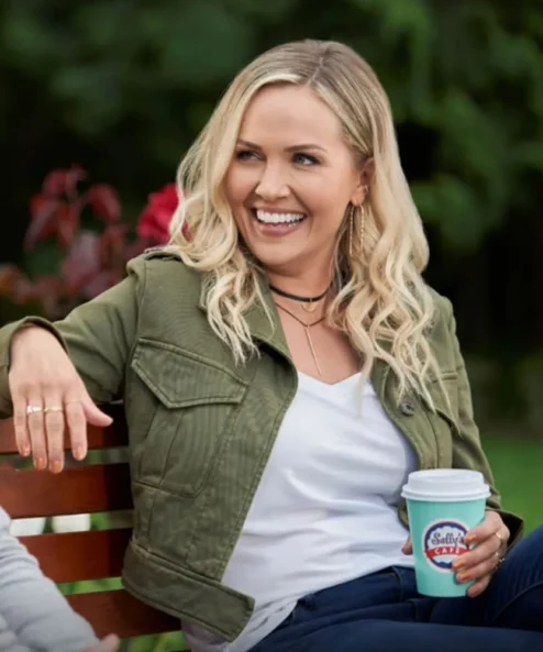 Chesapeake Shores Emilie Ullerup Green Cropped Jacket