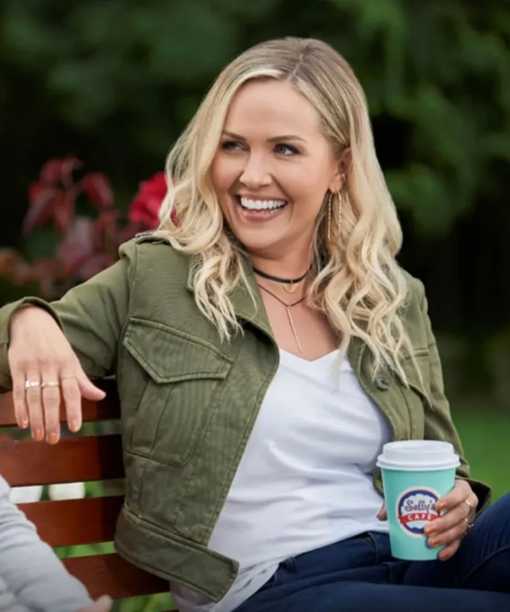 Chesapeake Shores Emilie Ullerup Green Cropped Jacket