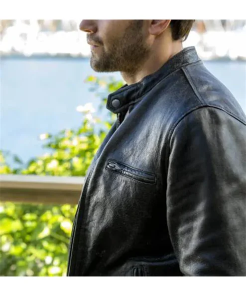 Chesapeake Shores Jesse Metcalfe Black Leather Jacket