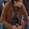 Chicago P.D Carmela Zumbado Brown Faux Fur Teddy Jacket