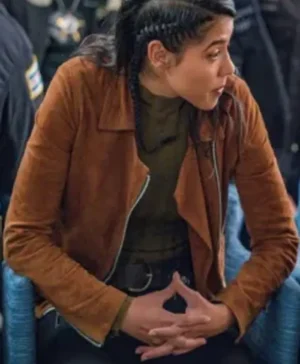 Chicago P.D Carmela Zumbado Brown Faux Fur Teddy Jacket