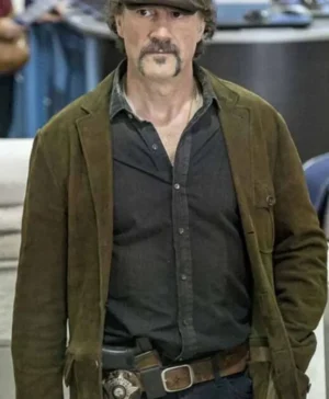 Chicago P.D Elias Koteas Olive Green Suede Leather Jacket