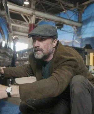 Chicago P.D Elias Koteas Olive Suede Leather Jacket