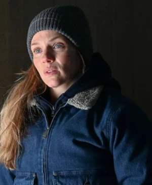 Chicago P.D Tracy Spiridakos Blue Hooded Parachute Jacket