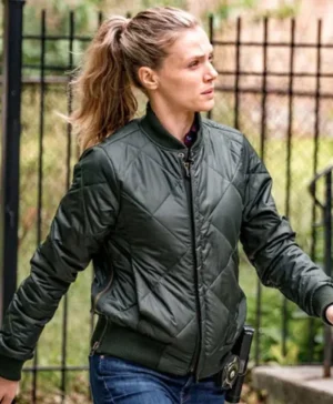 Chicago P.D Tracy Spiridakos Green Parka Parachute Jacket