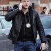 Chicago P.D. Jesse Lee Black Real Leather Hooded Jacket