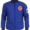 Chicago P.D. Taylor Kinney Blue Quilted Cotton Jacket Front