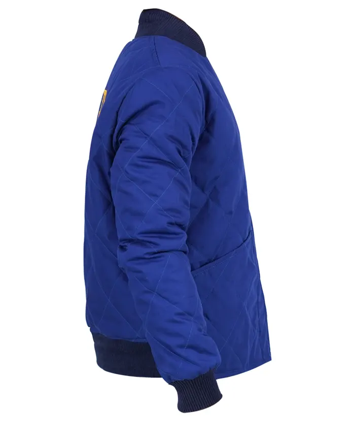 Chicago P.D. Taylor Kinney Blue Quilted Cotton Jacket Right