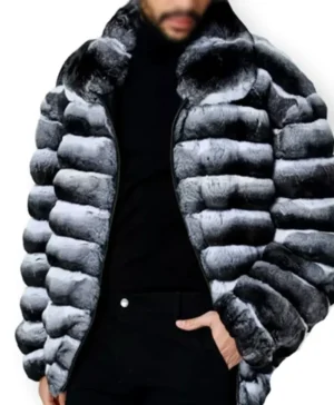 Chinchilla Fur Zipper Jacket