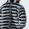 Chinchilla Fur Zipper Jacket back