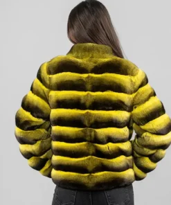 Chinchilla Yellow Fur Jacket back