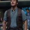 Chris Pratt Jurassic World Brown Leather Utility Vest